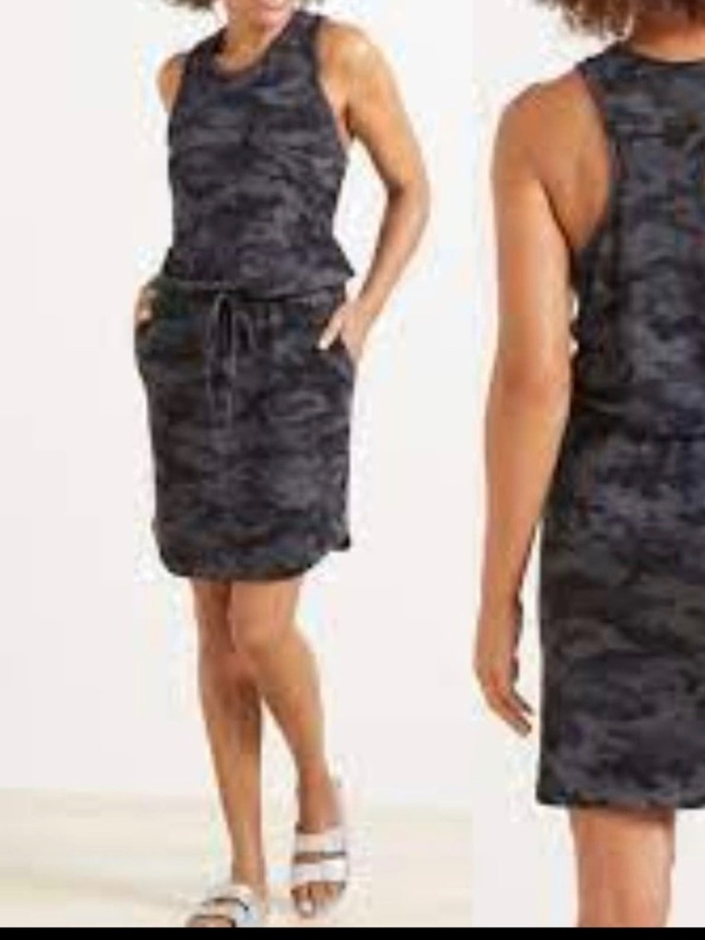 Sundry Evereve Weekender Camo Racerback Tank Dress. Size 2